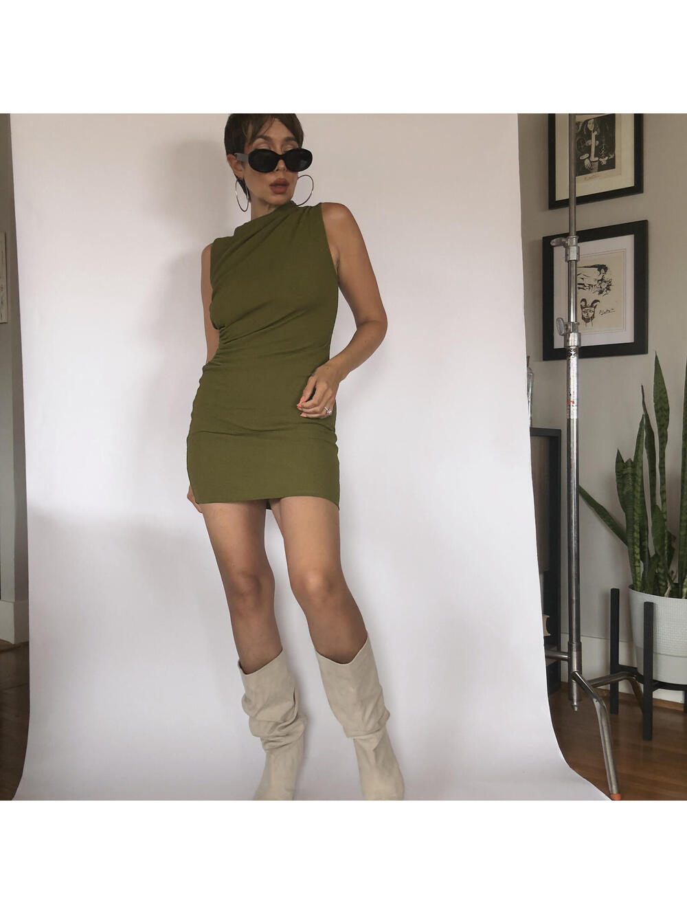 Green Mini Dress - Picture 4 of 8